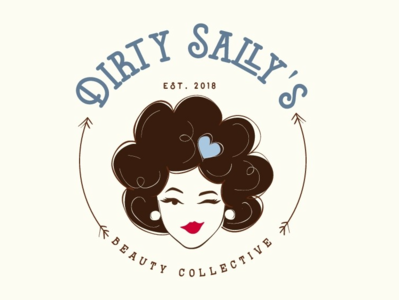 Dirty Sally's beautifu logo design design feminine logo illustration illustrator logo