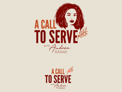 A Call to Serve design feminine logo girl illustration illustrator logo portrait illustration