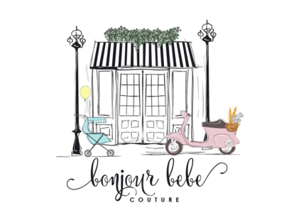 Bonjour Bebe Couture design illustration logo