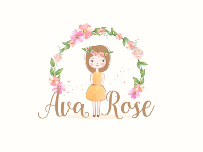 AvaRose design feminine logo girl illustration illustrator logo
