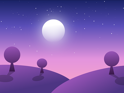 Starry Night Gradient animation design illustration