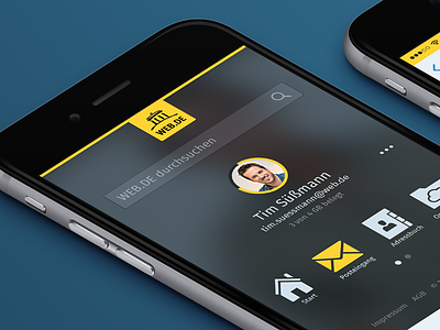 WEB.DE Vision Mobile app concept design ios mobile ui