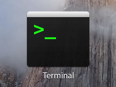 Yosemite-like Terminal icon flat icon mac mac os terminal yosemite