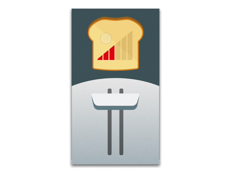 Toaster Interface animated prototype application building automation interface iot material mobile toaster ui