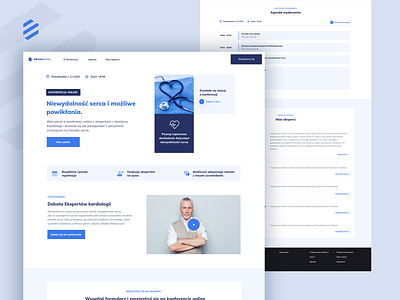 Medical conference landing page branding design logo minimal ui ux