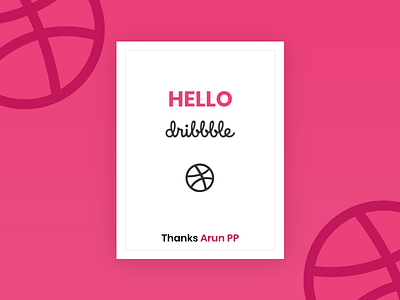 Hello Dribbble