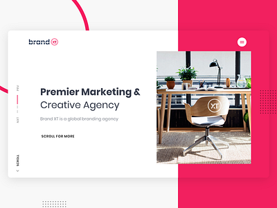 Brand XT branding design dribbble landing page typogaphy ui ux design website