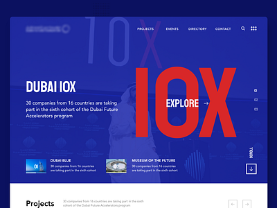 Dubai Projects Website - Landing page