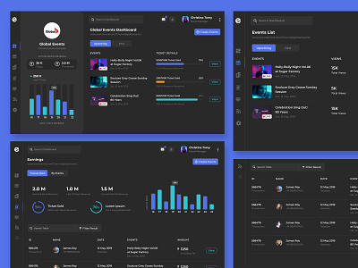 Dashboard UI analytics analytics chart analytics dashboard button dark mode dashboard dashboard design event gradient homepage line graph status bar table ui ux web