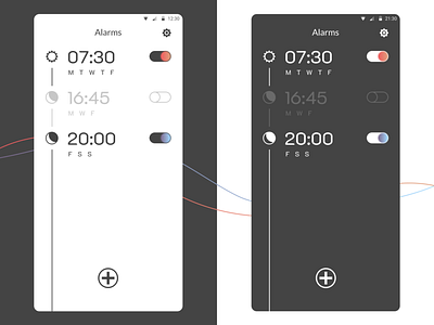 DailyUI 015 - On/Off Switch alarm dailyui design mobile app design onoff switch