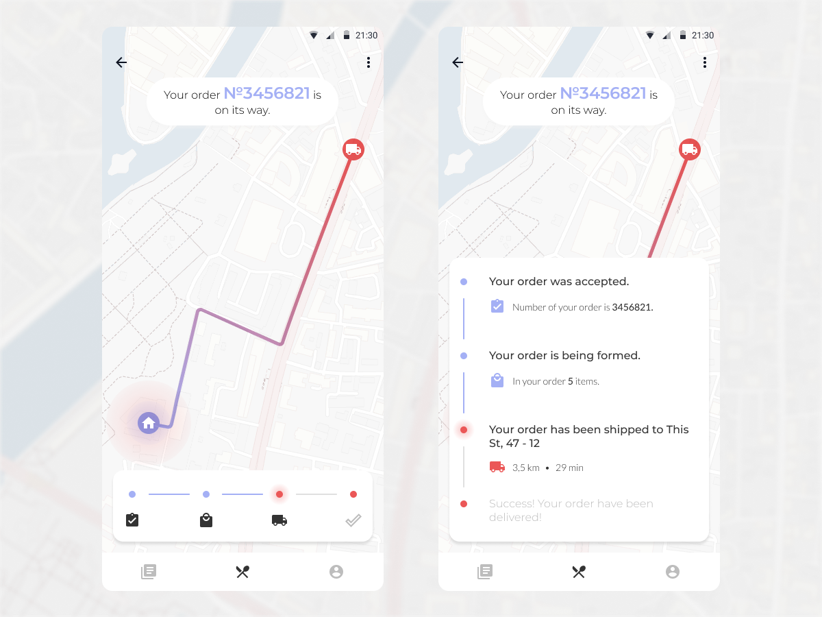 DailyUI 020 Location Tracker by Iustina Toroshchina on Dribbble