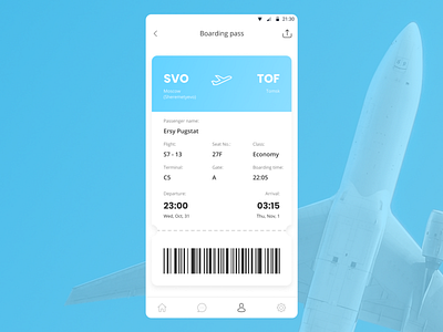 DailyUI 024 - Boarding Pass boarding pass dailyui design flight mobile app design