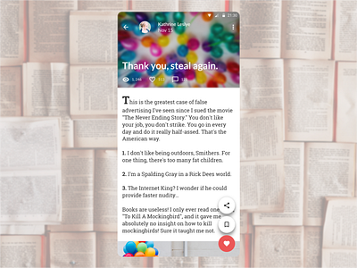 DailyUI 035 - Blog Post blog post dailyui design mobile app design reading