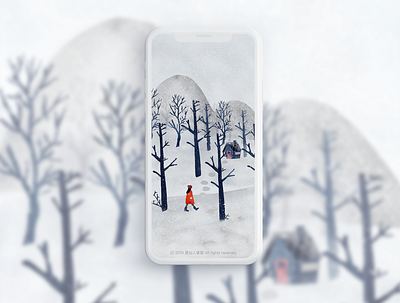 四季插画系列-冬 flat illustration illustration 包装插画 四季插画 节气插画 设计
