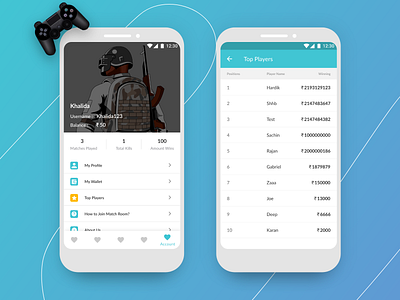 Gaming Platform - Android App android app design androiddesign appdesign design gamingapp gamingplatform materialdesign mobiledesign uidesign visual design