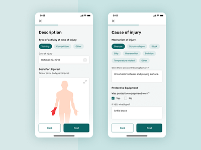 Procon: Injury Fill In Form app app design b2b collaboration construction construction worker contractors dashboard design data incident reporting injury machine learning machinelearning mobile mobile app mobile app design mobile ui product design saas user interface