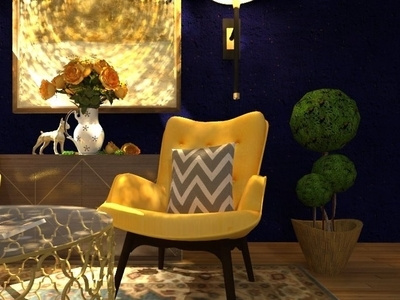 color story design interior residential yellow logo