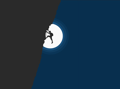 Rock Climbing dark design dark mode design design agency design art design inspiration design mockup design studio design system designer designs illustration lara croft moonlight rock and roll rock climbing vector