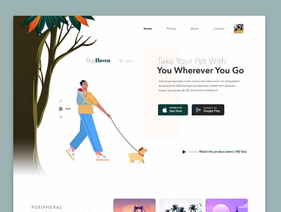 Dog Heaven Web Template design design art designer designs dog pet care pet store ui uiux ux web web app web design web template web templates web ui web ui design web ui ux website website design