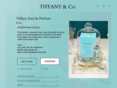Project Tiffany - Item card 2019 trend business landing page marketing site social networks ux design web design website design