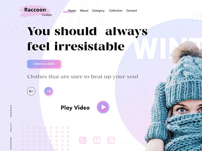 My Project Fashion Promo – Raccoon Beauty Fashion branding design desing landing page logo marketing style ux web web design