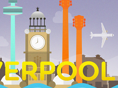 Liverpool illustration liverpool london uk vector