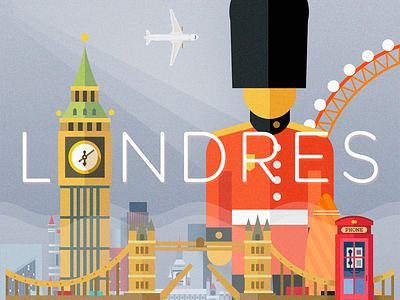 London bridge illustration london londres travel uk united kingdom vector wheel