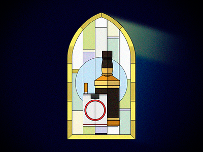 The church of Mad Men bourbon church cigarette drink illustration mad men religion series smoke texture vector
