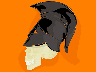 Death of Achilles achilles classic cranium dead death greek helm helmet iliad iliada skull