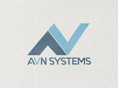 AVN Logo blue branding design graphic design grid grid design illustation initial logo navy navy blue shape system © merix yudantia
