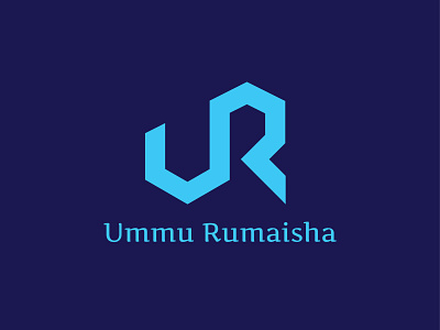 Ummu Rumaisha Logo Design blue branding design graphic design letter logo logo inspiration navy © merix yudantia