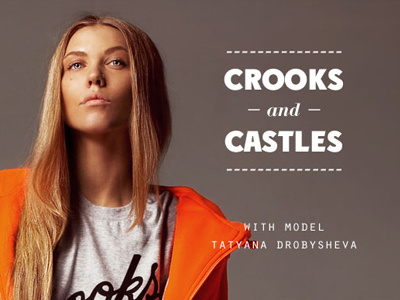Crooks&Castles covers graphic design typographic