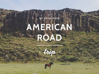 American Road covers graphic design typographic