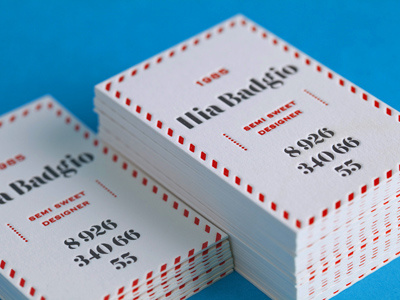 my Letter Press business card