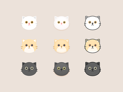 Cat face cat icon illustration pet