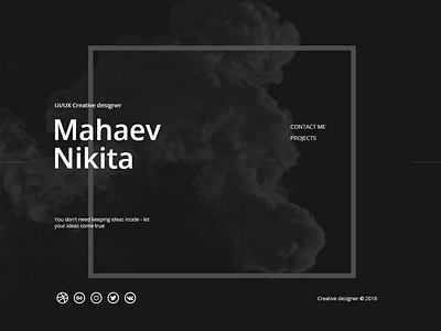 My cover cover credo design designer flat mahaev portfolio site smoke style