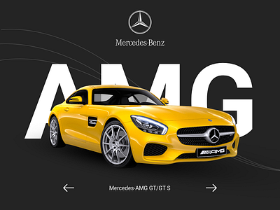 Slider & Mercedes-AMG amg car design gt layout mercedes minimal navigation slider typography ui web
