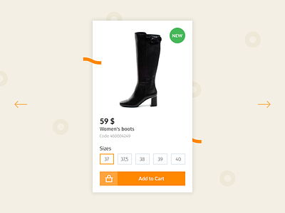 Card Product card ecommerce fashion interaction product shop store ui ux view web website