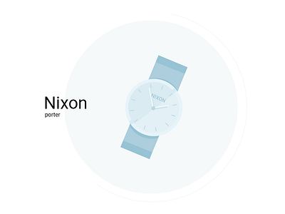 Nixon porter ai arrow clock details flat illustration nixon time ui ux watch