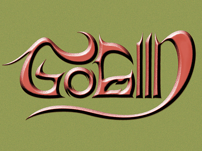 Goblin design fantasy logo type typography