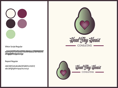 Heal Thy Heart Logo avocado contemporary gradient healthy heart logo modern logo design