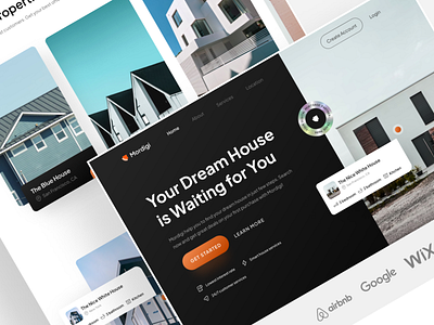 Mordigi - Mortgage Landing Page 🏘️ agency app design find house house landing page landing page design minimal mortgage mortgage landing page property real estate residence ui ux web