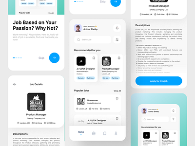 Jobify - Job Finder App 💼 app job app job finder job finder app job finder mobile jobify minimal mobile app ui ux