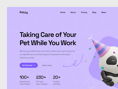 Petzy - Pet Care Hero Page 🐱‍💻