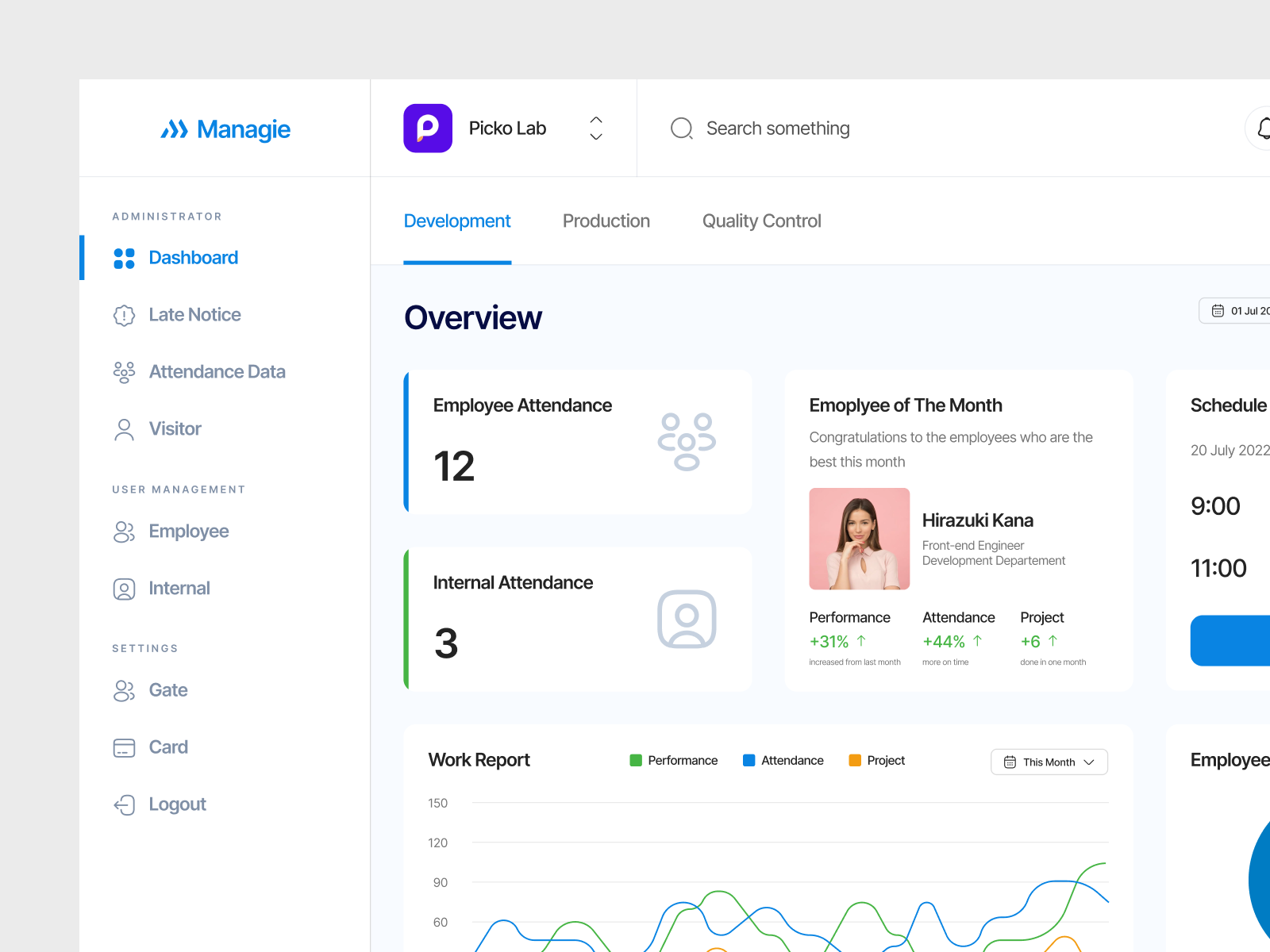 Managie - Employee Management Dashboard 💼 by Arfi Maulana for Pickolab ...