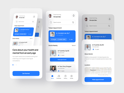 Kanterpen - Doctor Appointment Mobile App 💉 app appointment app booking clinic consulting doctor doctor app hospital medical medical app minimal mobile mobile app ui ux