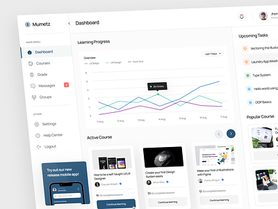 Mumetz - E-Learning Dashboard 📚