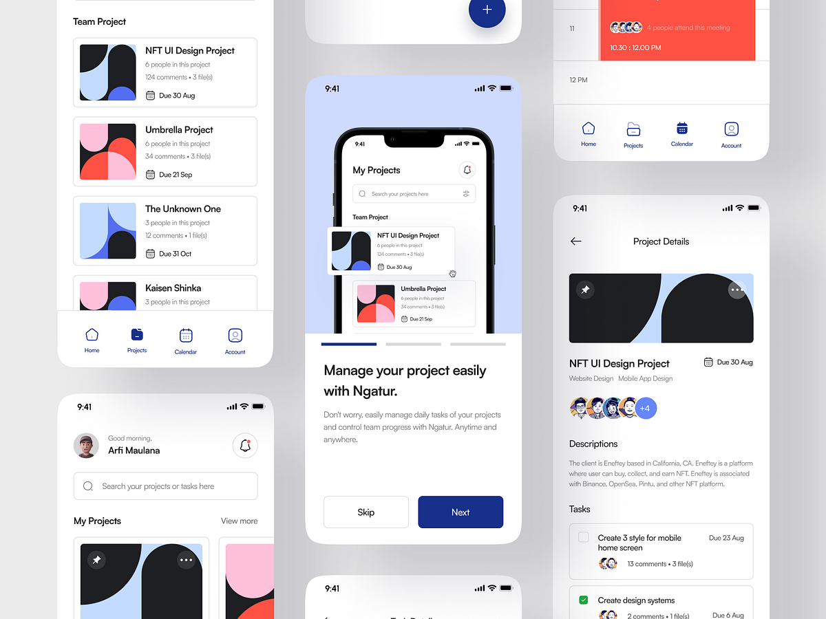 Ngatur - Project Management Mobile App UI KIT 📱 by Arfi Maulana for ...