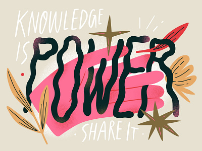Knowledge is power branding business illustrations design digital art editorial illustration illustration pro create ui