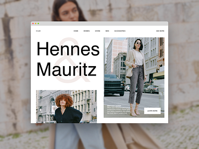 H&M Web Layout - Concept best shot brand design dribble shot dribbleartist editorial fashion fashion app layout product design productdesign type typeface ui uiuxdesign ux web webdesign website